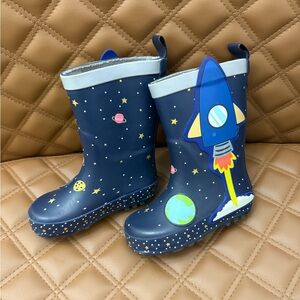 Cat & Jack Toddler Size 7 Outer Space/Rocket Rain Boots